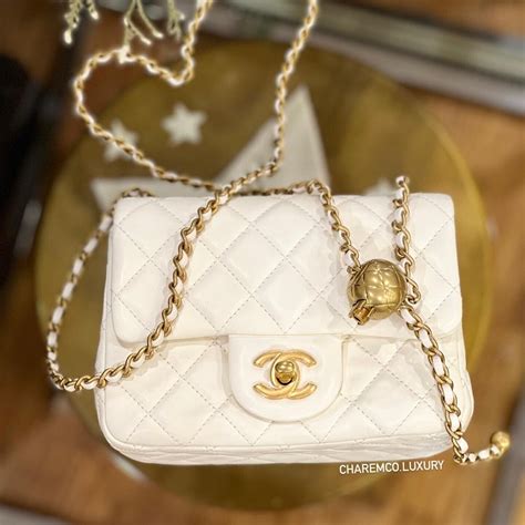 small chanel bag white|Chanel small shopping bag 2021.